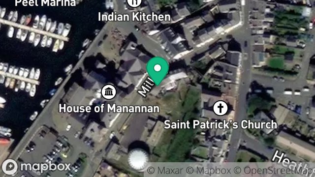 Map showing GASWORKS SHOWROOMS, 15, STATION ROAD, PEEL, ISLE OF MAN, IM5 1TA