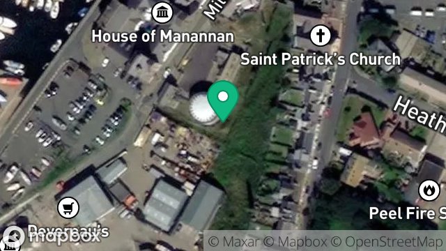 Map showing UNIT 4, OLD GAS WORKS, MILL ROAD, PEEL, ISLE OF MAN, IM5 1AX