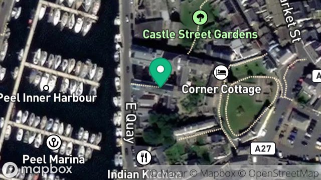 Map showing VIKING LONGHOUSE, EAST QUAY, PEEL, ISLE OF MAN, IM5 1AR