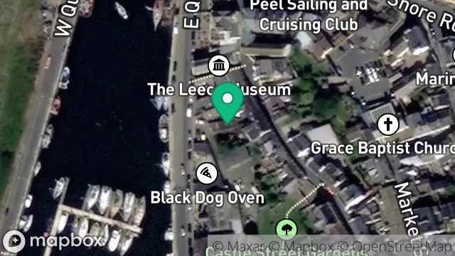 Map showing THE FORGE, EAST QUAY, PEEL, ISLE OF MAN, IM5 1AR