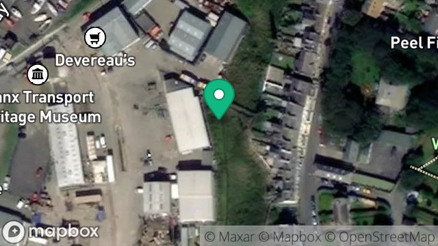 Map showing LAND TO REAR OF UNIT 1, ISLE OF MAN FOOD PARK, MILL ROAD, PEEL, ISLE OF MAN, IM5 1TD