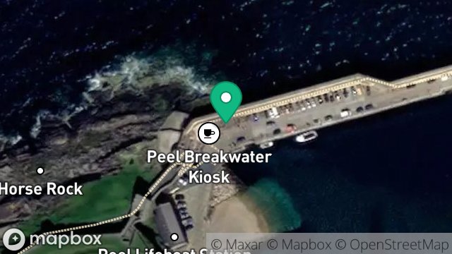 Map showing PUBLIC CONVENIENCES, WEST QUAY, PEEL, ISLE OF MAN, IM5 1TB