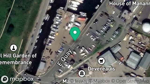 Map showing SLIPWAY, EAST QUAY, PEEL, ISLE OF MAN, IM5 1TA