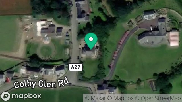 Map showing REAYRT AALIN, GLEN ROAD, COLBY, ISLE OF MAN, IM9 4HW