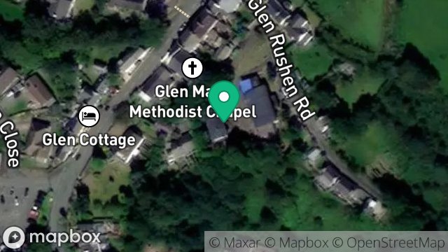 Map showing FILTER HOUSE, GLEN RUSHEN ROAD, GLEN MAYE, ISLE OF MAN, IM5 3BA