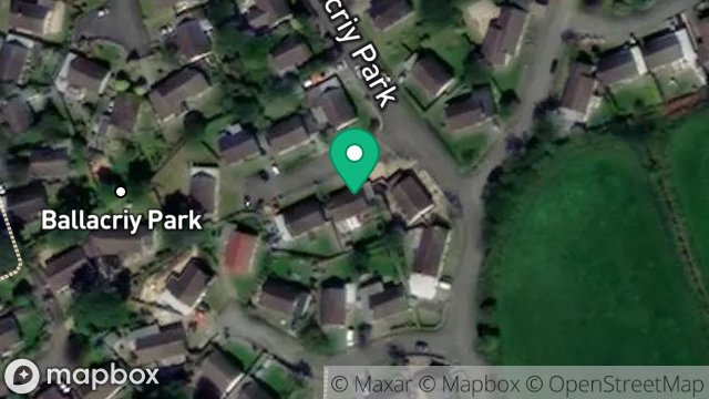 Map showing 66, BALLACRIY PARK, COLBY, ISLE OF MAN, IM9 4LY