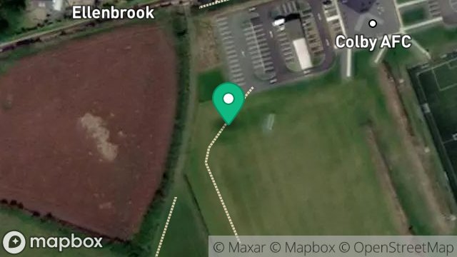 Map showing LAND SOUTH WEST OF COLBY AFC CLUBHOUSE, STATION ROAD, COLBY, ISLE OF MAN, IM9 4NN