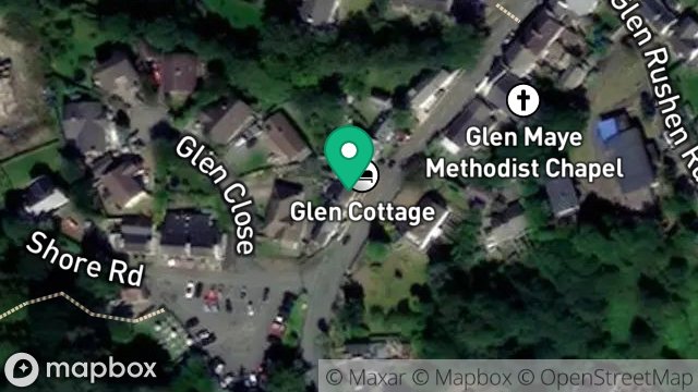 Map showing GLENVILLE, GLEN MAYE HILL, GLEN MAYE, ISLE OF MAN, IM5 3BE