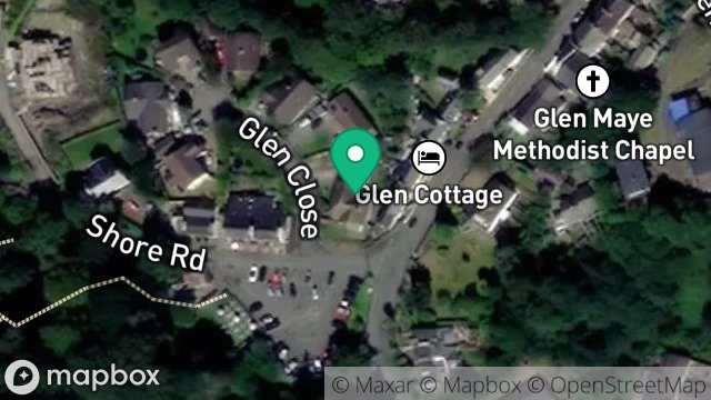Map showing 1, GLEN CLOSE, GLEN MAYE, ISLE OF MAN, IM5 3BF