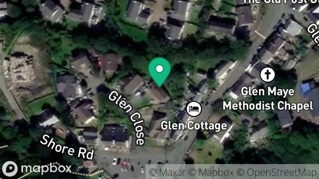 Map showing 2, GLEN CLOSE, GLEN MAYE, ISLE OF MAN, IM5 3BF