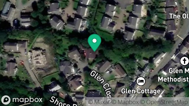 Map showing THIE NY MARREY, GLEN CLOSE, GLEN MAYE, ISLE OF MAN, IM5 3BF