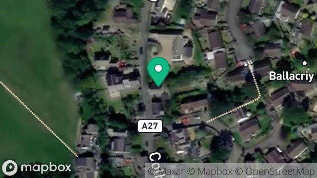 Map showing THE COTTAGE, GLEN ROAD, COLBY, ISLE OF MAN, IM9 4NU