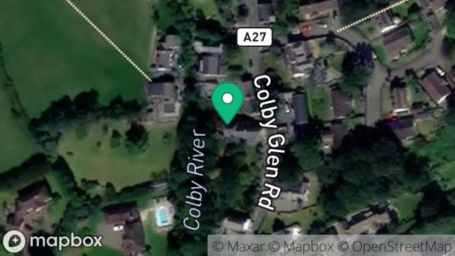 Map showing PALM COTTAGE, GLEN ROAD, COLBY, ISLE OF MAN, IM9 4NY
