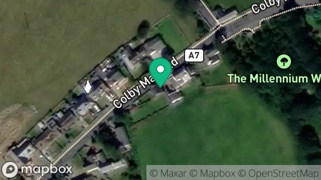 Map showing MIRANDA COTTAGE, MAIN ROAD, COLBY, ISLE OF MAN, IM9 4AD