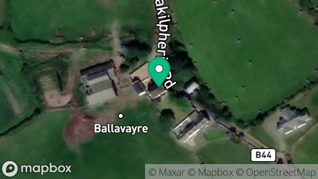 Map showing BALLAVAYRE FARMHOUSE, BALLAKILPHERIC ROAD, COLBY, ISLE OF MAN, IM9 4BX