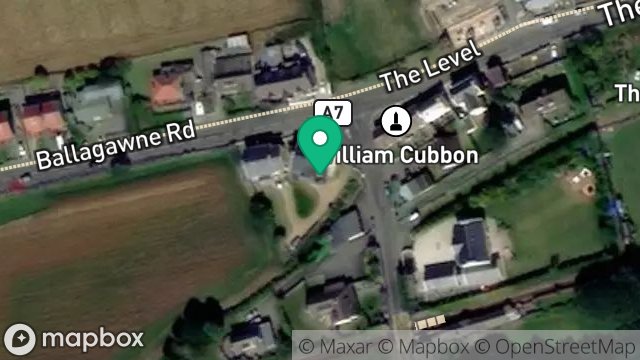 Map showing LEVEL GARAGE, THE LEVEL, COLBY, ISLE OF MAN, IM9 4AL