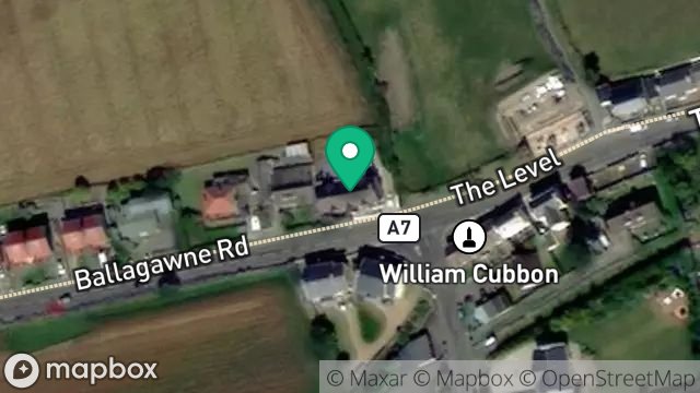 Map showing MONA RUSHEN HALL, BALLAGAWNE ROAD, COLBY, ISLE OF MAN, IM9 4AX