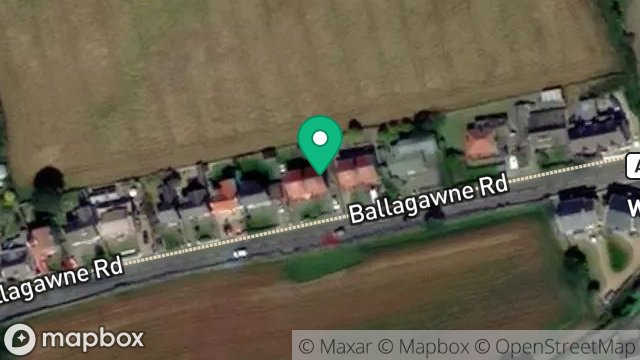 Map showing RAEBURN, BALLAGAWNE ROAD, COLBY, ISLE OF MAN, IM9 4AX