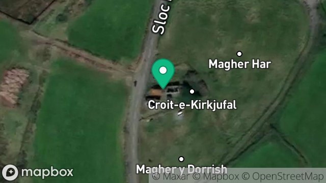 Map showing CROIT E KIRKJUFAL, BALLAKILLOWEY ROAD, COLBY, ISLE OF MAN, IM9 4BW