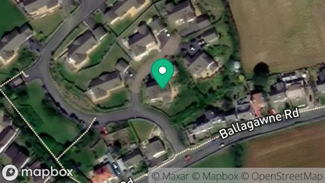 Map showing 12, CARRICK BAY VIEW, BALLAGAWNE ROAD, COLBY, ISLE OF MAN, IM9 4DD