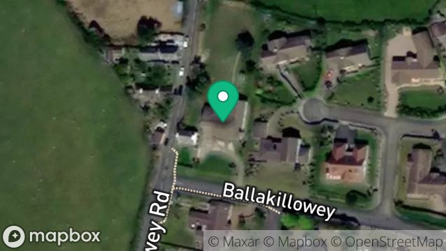 Map showing HARMONY VIEW, HILL PARK, BALLAKILLOWEY, COLBY, ISLE OF MAN, IM9 4BF