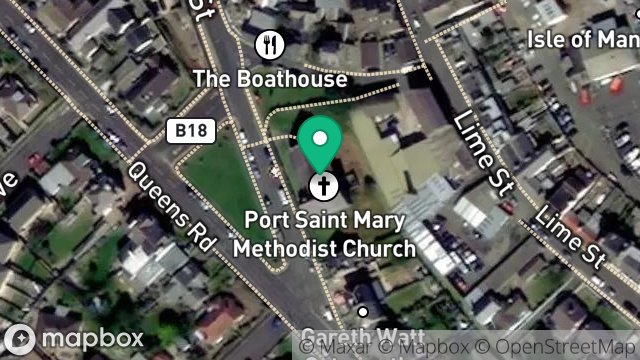 Map showing MOUNT TABOR METHODIST CHURCH, HIGH STREET, PORT ST MARY, ISLE OF MAN, IM9 5EP