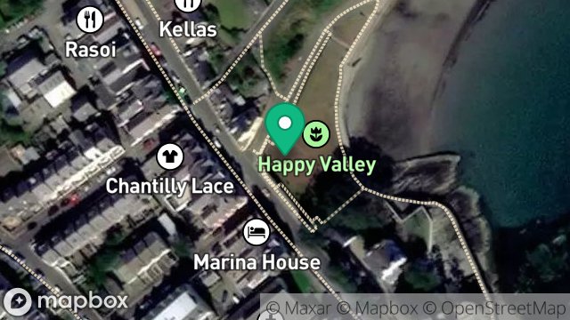 Map showing HAPPY VALLEY, BAY VIEW ROAD, PORT ST MARY, ISLE OF MAN, IM9 5AE