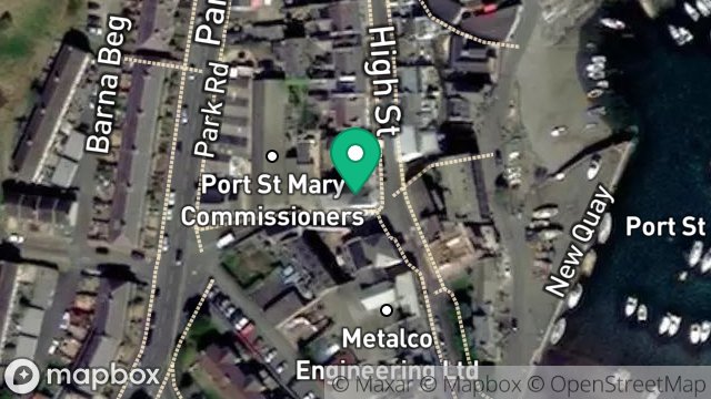 Map showing SHOP, 1, HIGH STREET, PORT ST. MARY, ISLE OF MAN, IM9 5DP