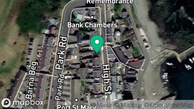 Map showing STORE, 21, HIGH STREET, PORT ST MARY, ISLE OF MAN, IM9 5DP