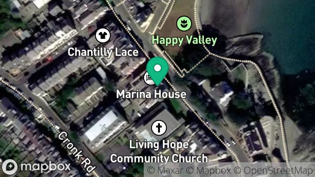 Map showing DI'S SALON, THE BROWS, 23, BAY VIEW ROAD, PORT ST. MARY, ISLE OF MAN, IM9 5AQ