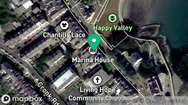 Map showing DISCOVER DIVING, MARINA HOUSE, BAY VIEW ROAD, PORT ST. MARY, ISLE OF MAN, IM9 5AQ