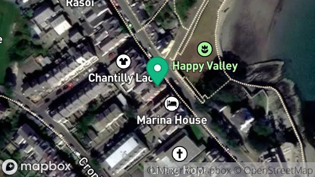 Map showing PINDELFIN ANTIQUES, BAY VIEW ROAD, PORT ST MARY, ISLE OF MAN, IM9 5AG
