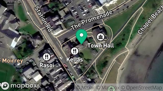 Map showing OVERCLIFFE, THE PROMENADE, PORT ST. MARY, ISLE OF MAN, IM9 5DA