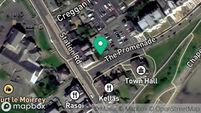Map showing PLOT FORMERLY 1 AND 2, THE PROMENADE, PORT ST MARY, ISLE OF MAN, IM9 5DA