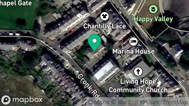 Map showing 1, GELLINGS AVENUE, PORT ST. MARY, ISLE OF MAN, IM9 5BG