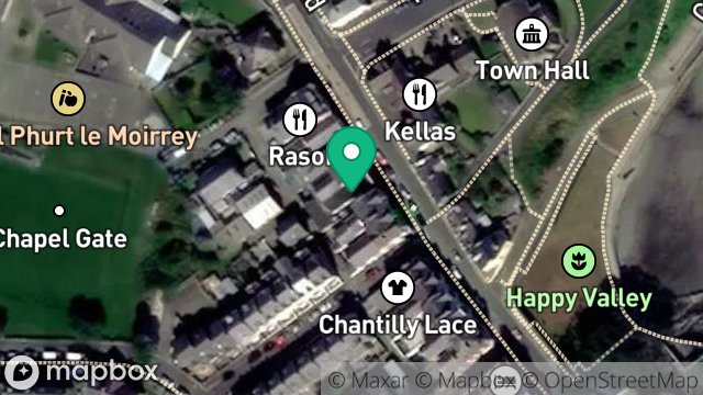 Map showing FLAT, CARRICK ROOMS, BAY VIEW ROAD, PORT ST MARY, ISLE OF MAN, IM9 5AE