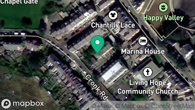 Map showing GARAGE AND PLOT, GELLINGS AVENUE, PORT ST MARY, ISLE OF MAN, IM9 5BG