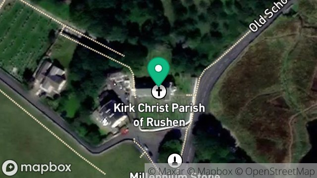 Map showing RUSHEN CHURCH, BARRACKS ROAD, PORT ST MARY, ISLE OF MAN, IM9 5LP