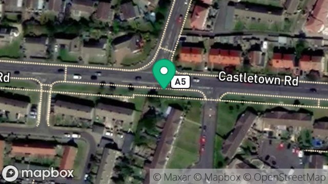 Map showing ROADSIDE VERGE ADJ TO BALLAMADDRELL, CASTLETOWN ROAD, PORT ERIN, ISLE OF MAN, IM9 6BB