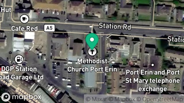 Map showing METHODIST CHAPEL, STATION ROAD, PORT ERIN, ISLE OF MAN, IM9 6BD