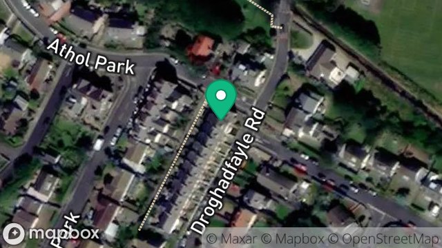 Map showing THE HAWTHORNS, DROGHADFAYLE ROAD, PORT ERIN, ISLE OF MAN, IM9 6EL