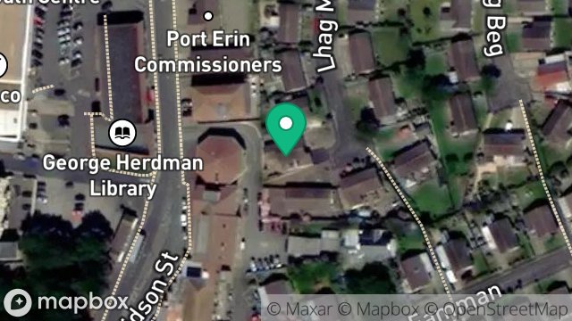 Map showing 12, LHAG MOOAR, PORT ERIN, ISLE OF MAN, IM9 6LY