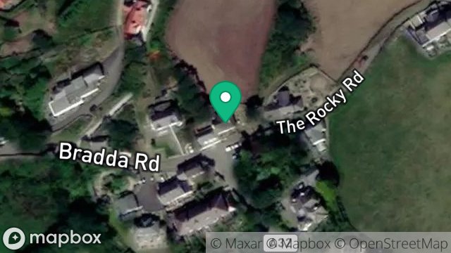 Map showing ROSEBANK, ROCKY ROAD, BRADDA EAST, PORT ERIN, ISLE OF MAN, IM9 6QD