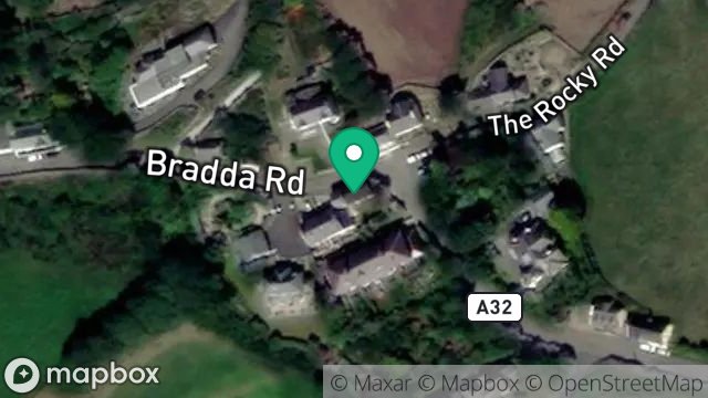 Map showing CHERRY TREE COTTAGE, BRADDA EAST, PORT ERIN, ISLE OF MAN, IM9 6QB