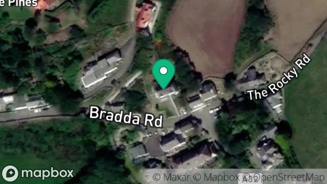 Map showing CAAGHYR, BRADDA EAST, PORT ERIN, ISLE OF MAN, IM9 6QB