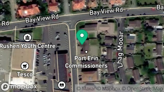 Map showing PORT ERIN COMMISSIONERS, COMMISSIONERS OFFICE, 12, BRIDSON STREET, PORT ERIN, ISLE OF MAN, IM9 6AN