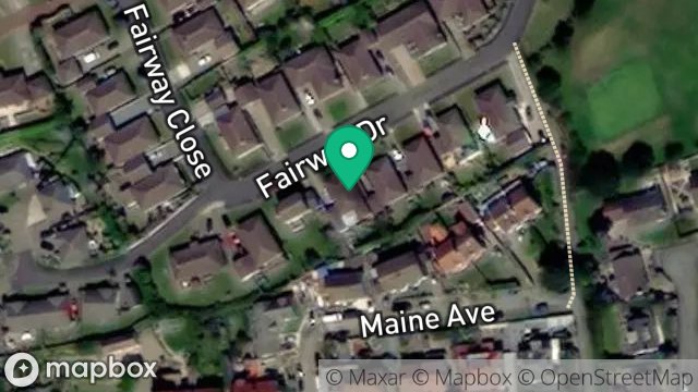Map showing 9, FAIRWAY DRIVE, PORT ERIN, ISLE OF MAN, IM9 6LR