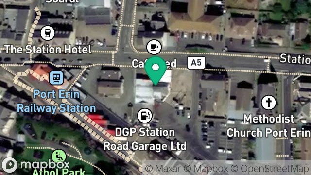 Map showing DARNILLS COMPLEX, STATION ROAD, PORT ERIN, ISLE OF MAN, IM9 6AB