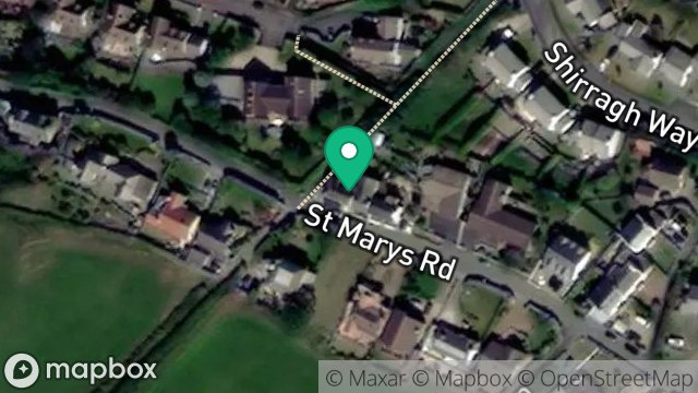 Map showing WAYSIDE, ST. MARYS ROAD, PORT ERIN, ISLE OF MAN, IM9 6JL