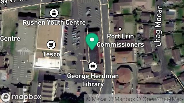 Map showing PIZZA EATALY, UNIT 7, BRIDSON STREET, PORT ERIN, ISLE OF MAN, IM9 6AL